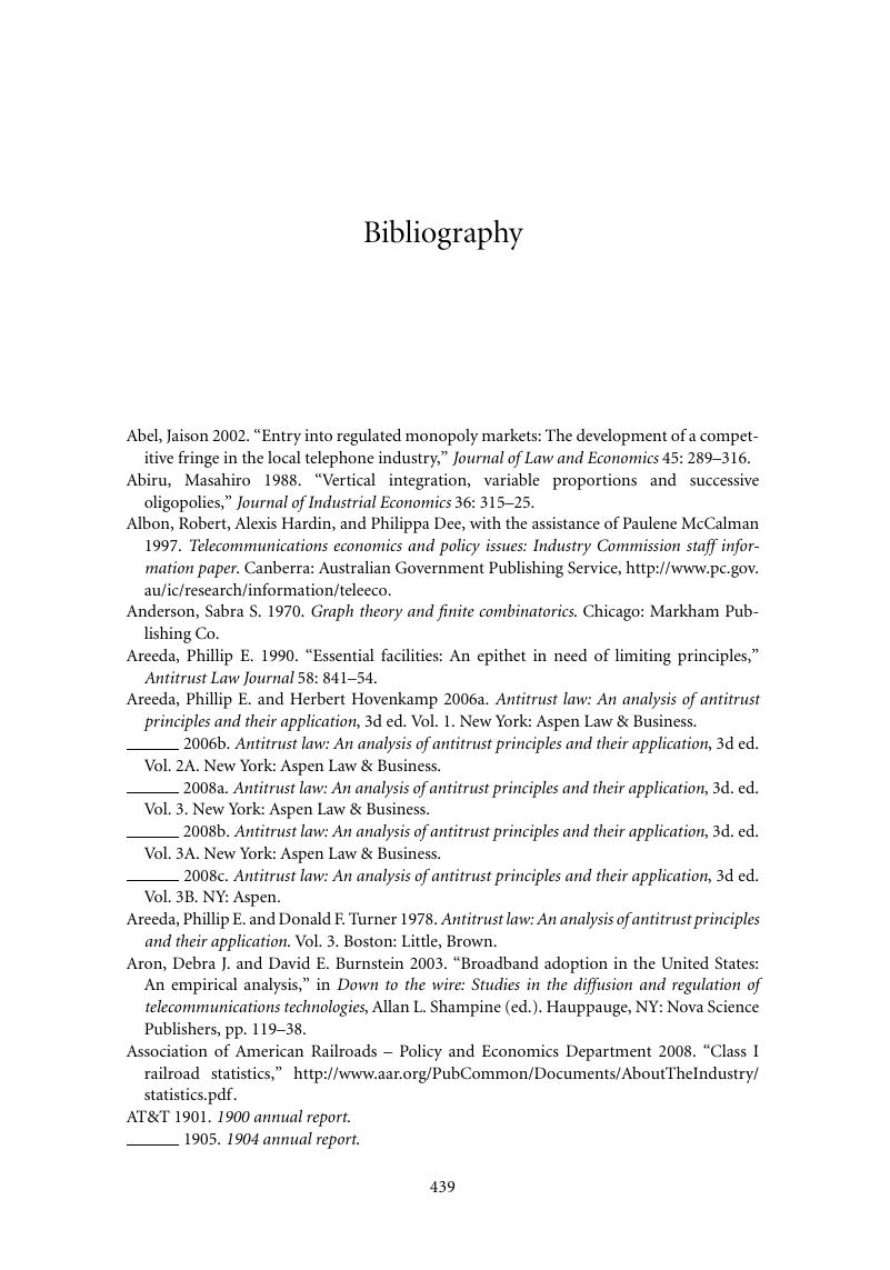 Bibliography - Networks in Telecommunications