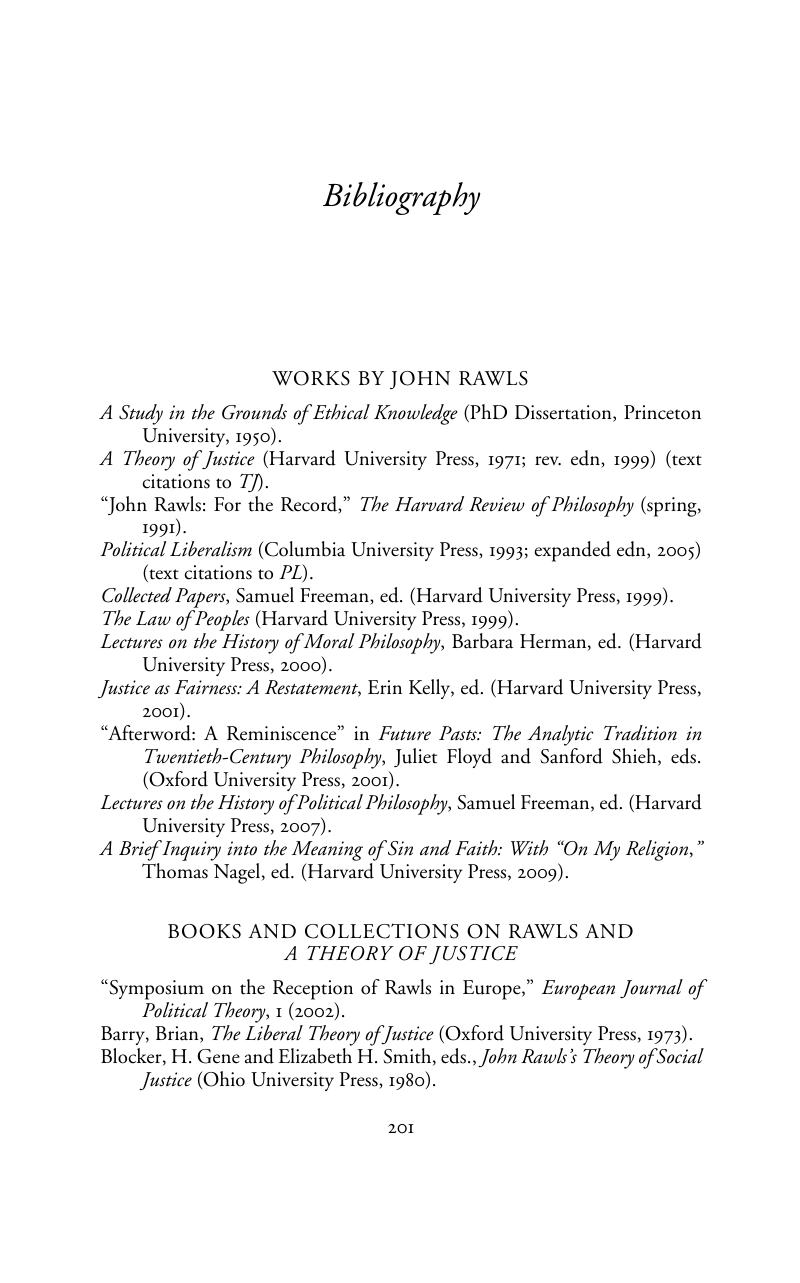 bibliography-rawls-s-a-theory-of-justice