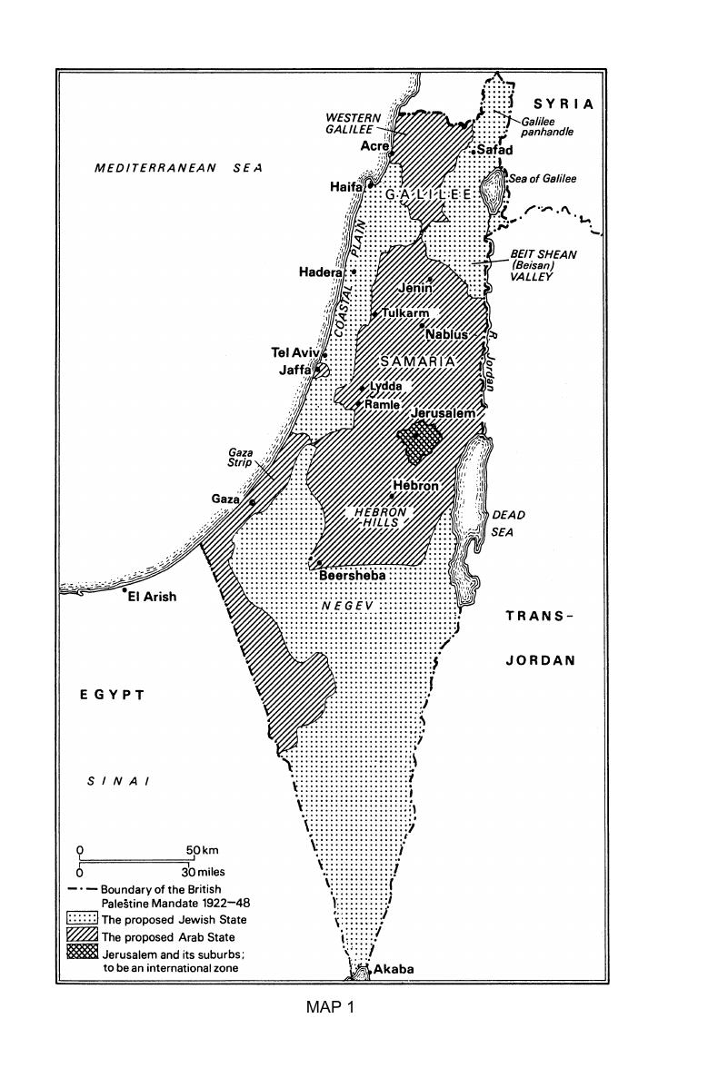 The United Nations Partition Plan, November 1947 (Map 1) - The Birth of ...