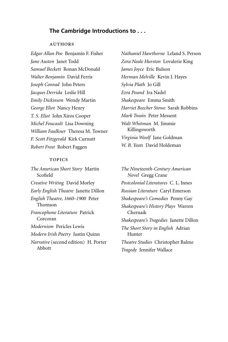 The Cambridge Introductions to … - The Cambridge