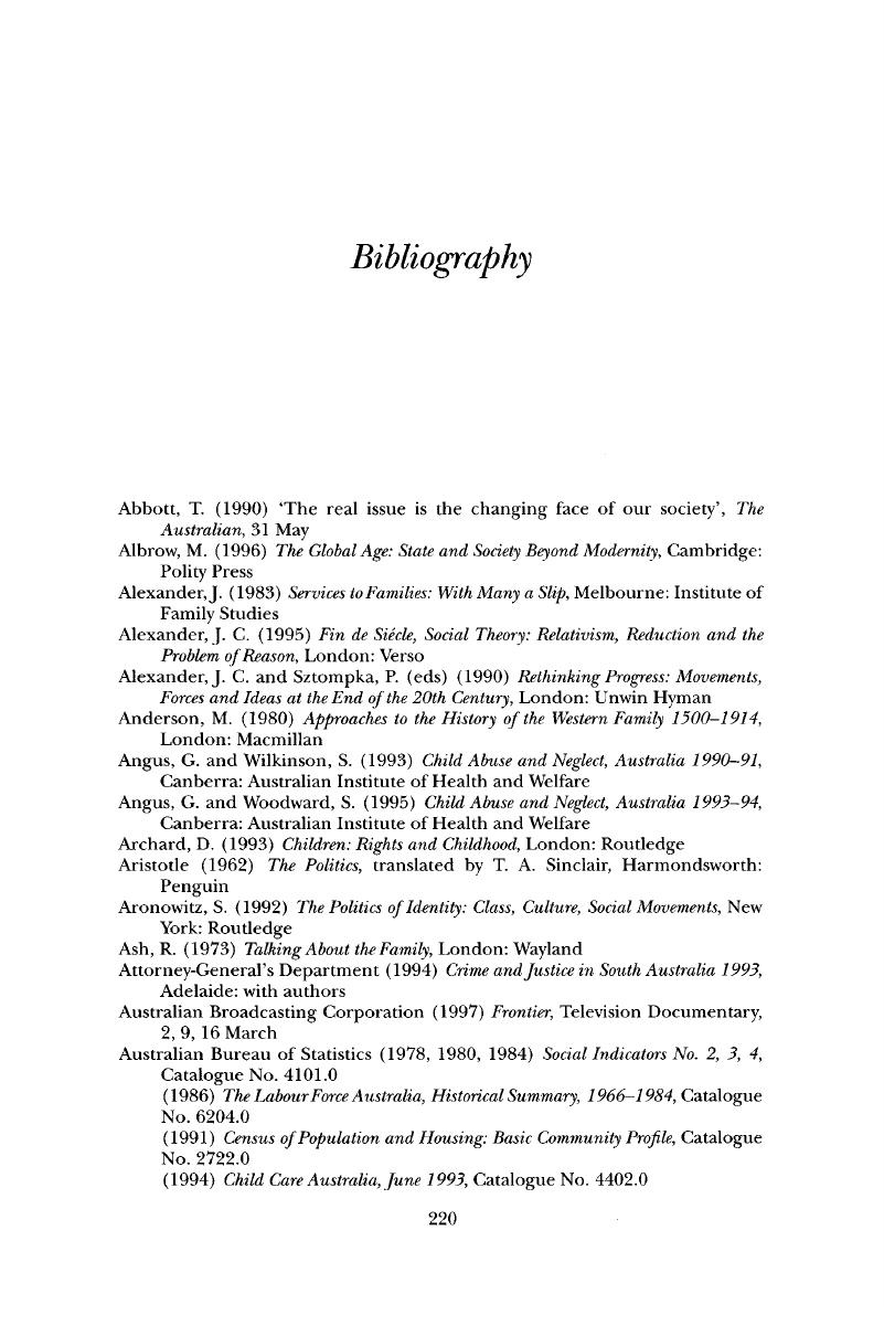 bibliography of sociology books