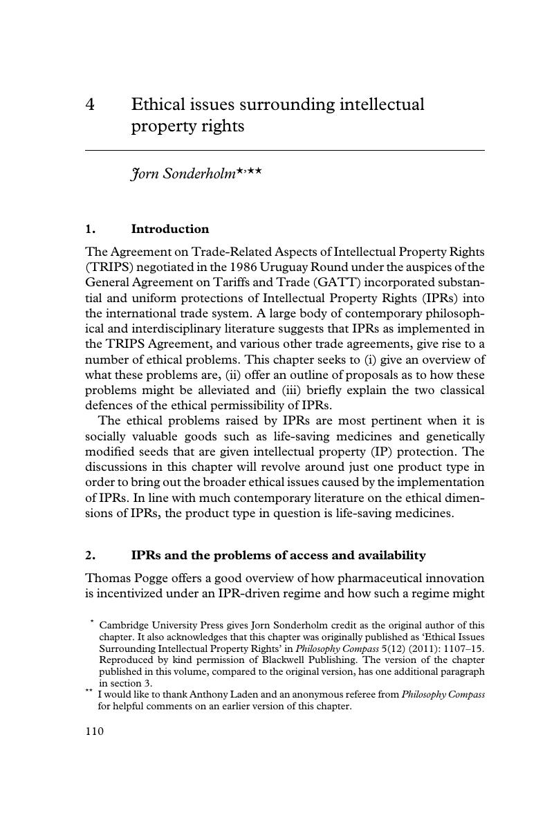 thesis topics on intellectual property rights