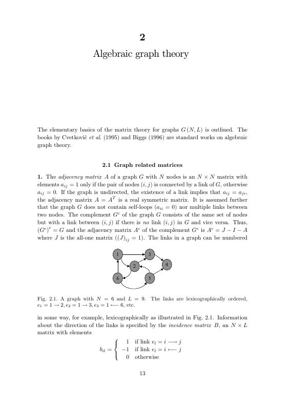 algebraic graph theory thesis