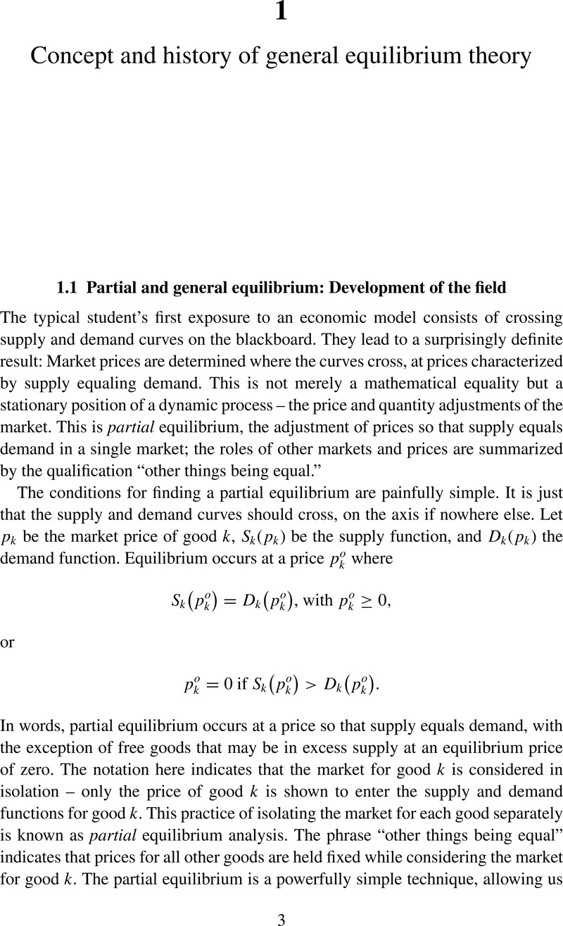 Concept And History Of General Equilibrium Theory (Chapter 1) - General ...