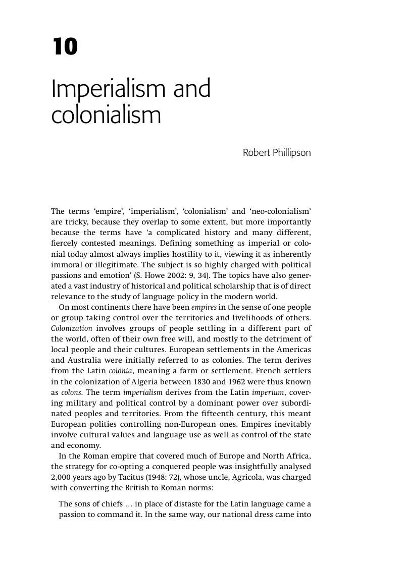 Imperialism And Colonialism (Chapter 10) - The Cambridge Handbook Of ...