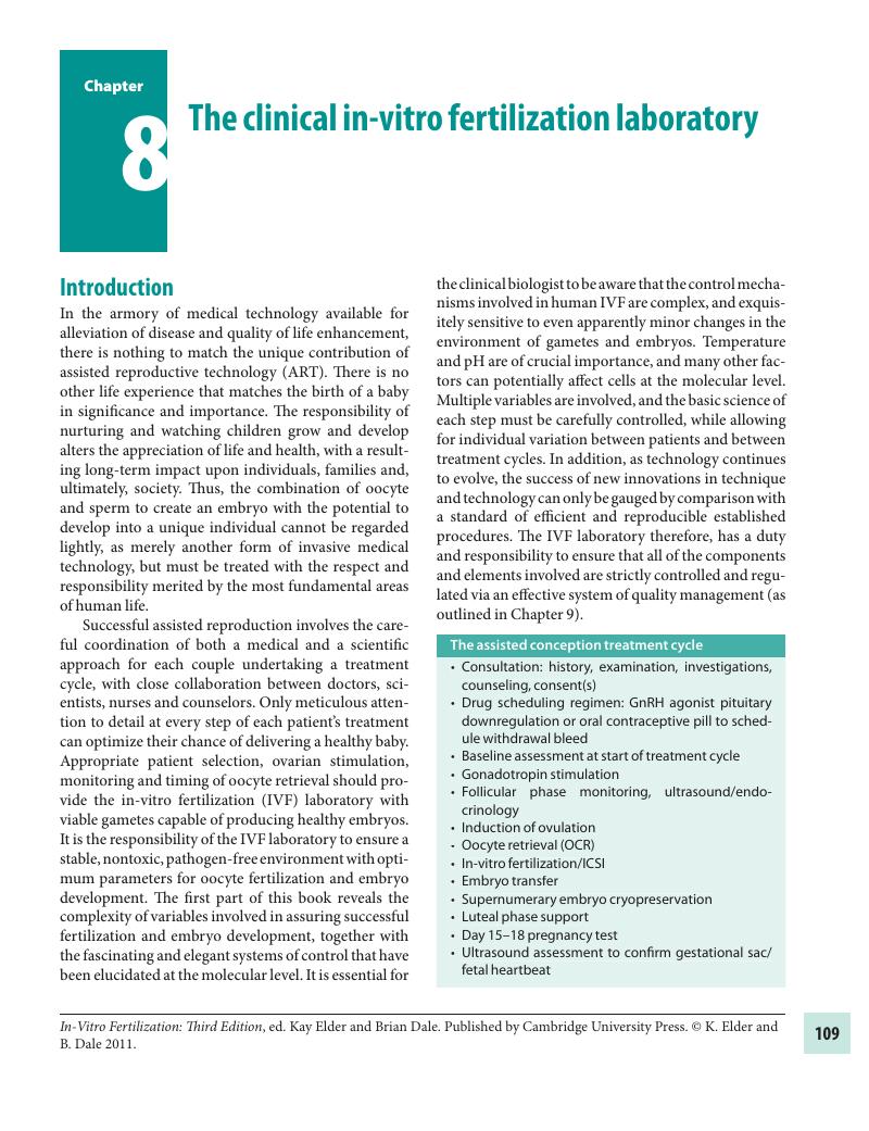 The clinical in-vitro fertilization laboratory (Chapter 8) - In-Vitro ...