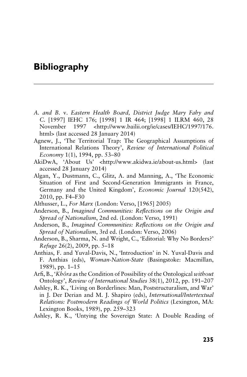 Bibliography - Ambiguous Citizenship in an Age of Global Migration