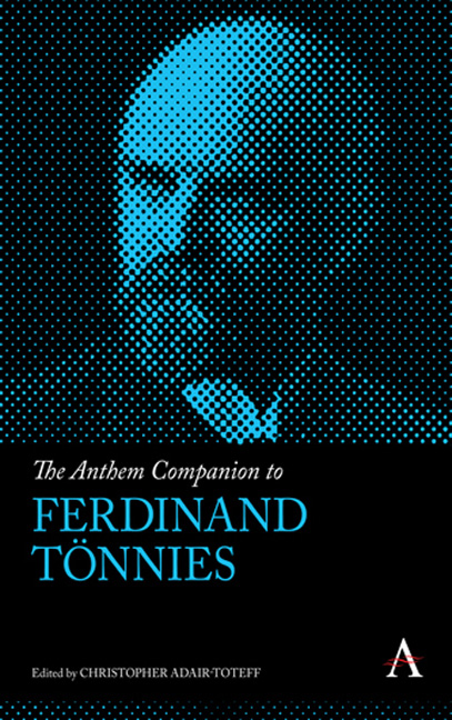 The Anthem Companion to Ferdinand Tönnies