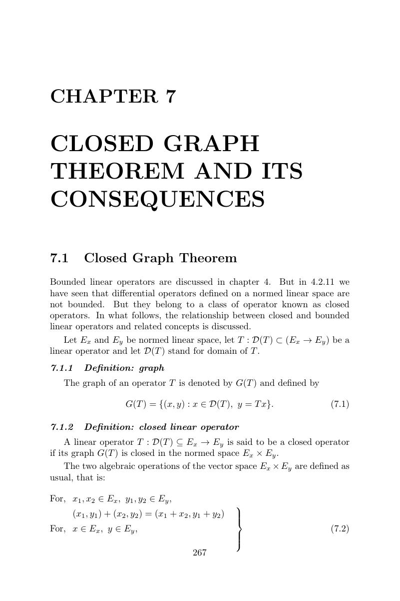 Closed Graph Theorem and Its Consequences VII A First Course