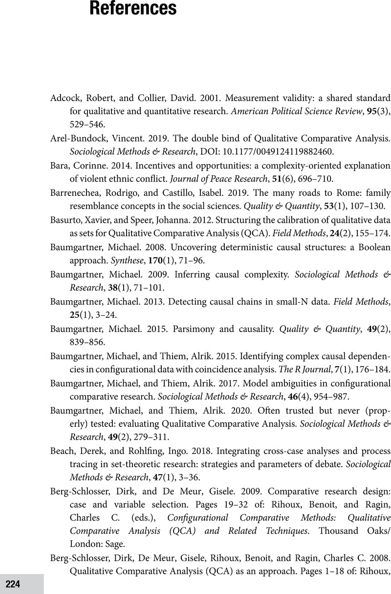 References - Qualitative Comparative Analysis Using R