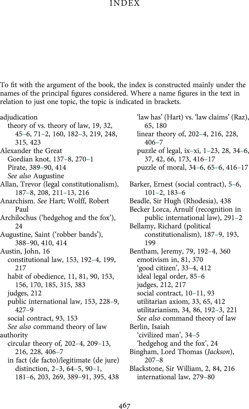 Index - The Long Arc Of Legality