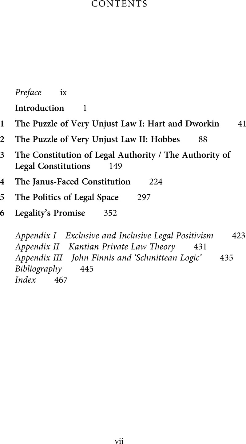 Contents - The Long Arc Of Legality