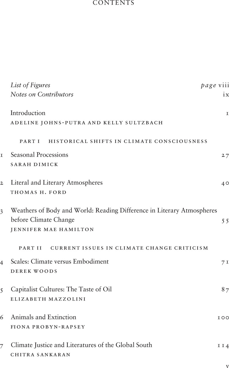 Contents The Cambridge Companion To Literature And Climate