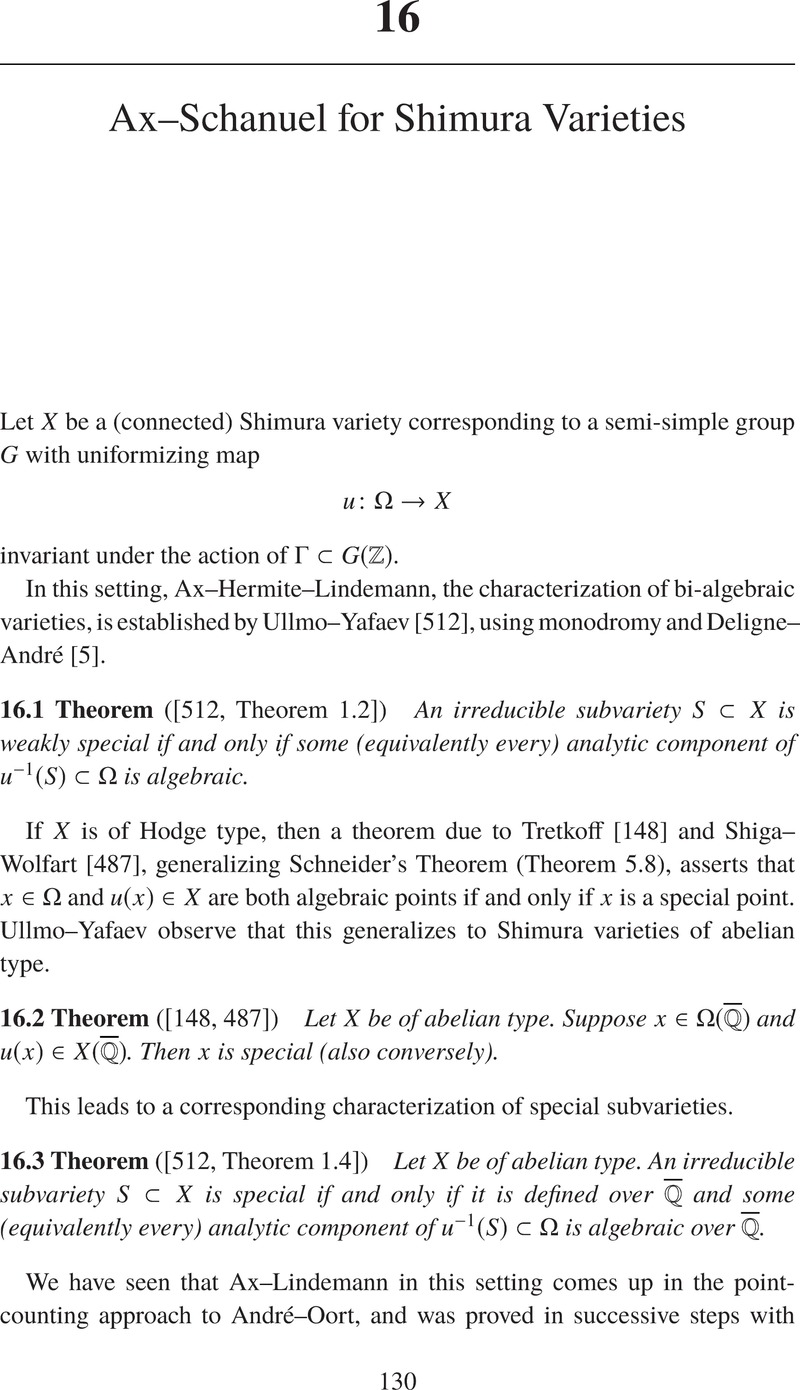 Ax–Schanuel for Shimura Varieties (Chapter 16) - Point-Counting