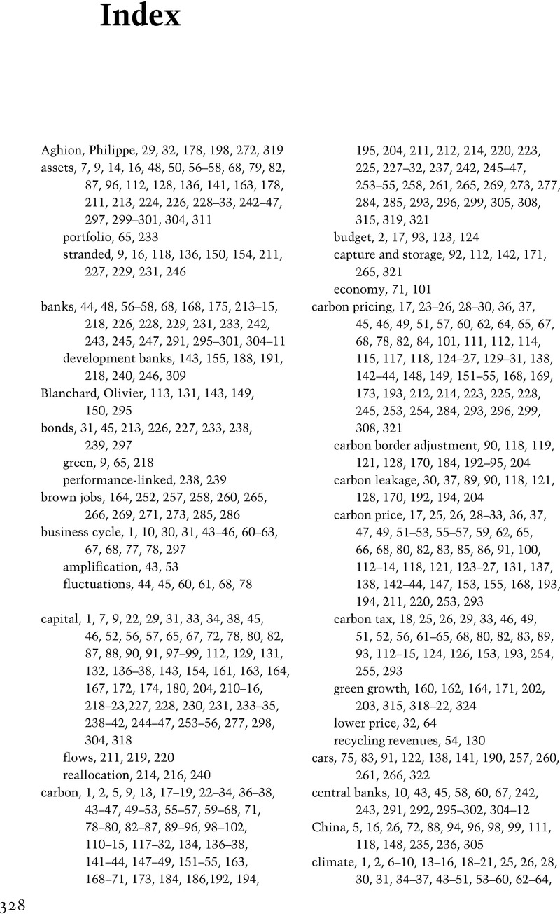 Index - The Macroeconomics Of Decarbonisation