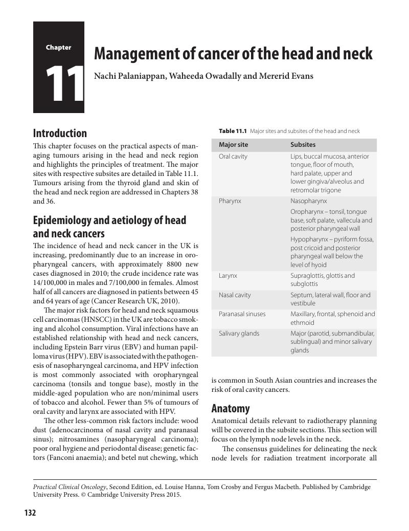 Management Of Cancer Of The Head And Neck (Chapter 11) - Practical ...