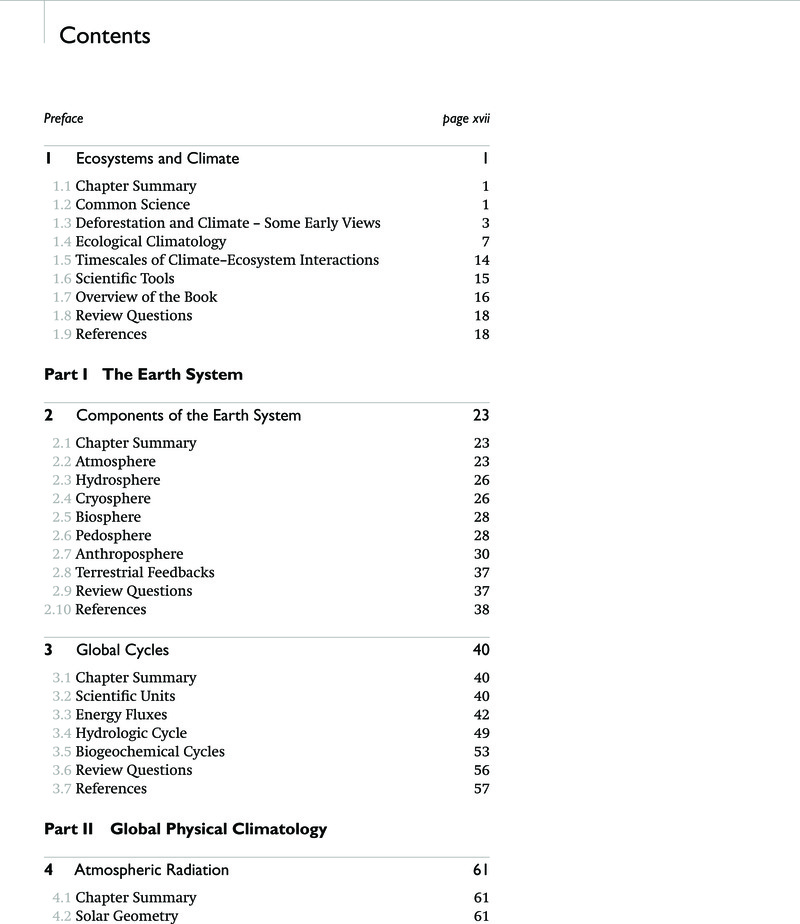 Contents - Ecological Climatology