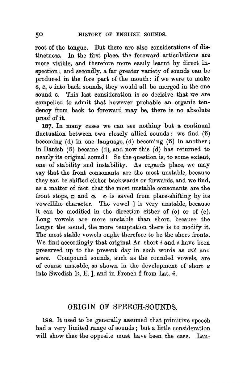 ORIGIN OF SPEECH-SOUNDS - A History Of English Sounds From The Earliest ...