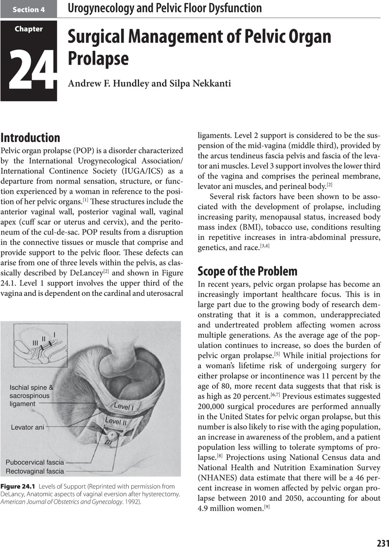 Surgical Management Of Pelvic Organ Prolapse Chapter 24 Gynecologic