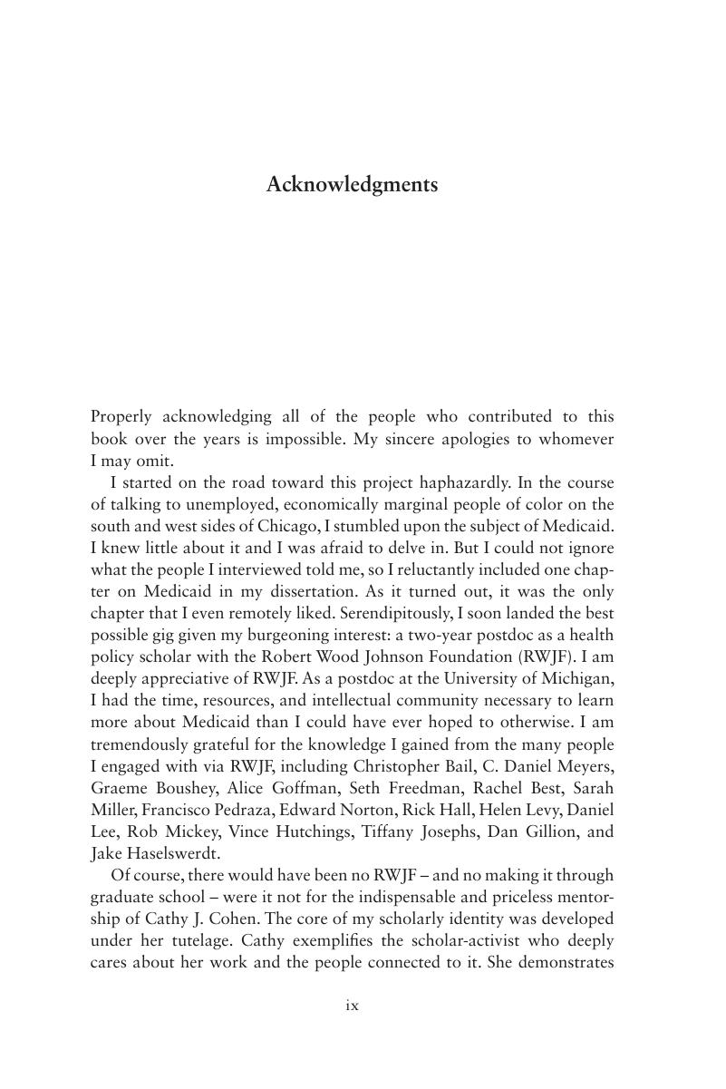 Acknowledgments - Fragmented Democracy