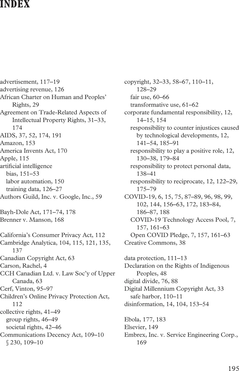 Index - Technology and the Public Interest