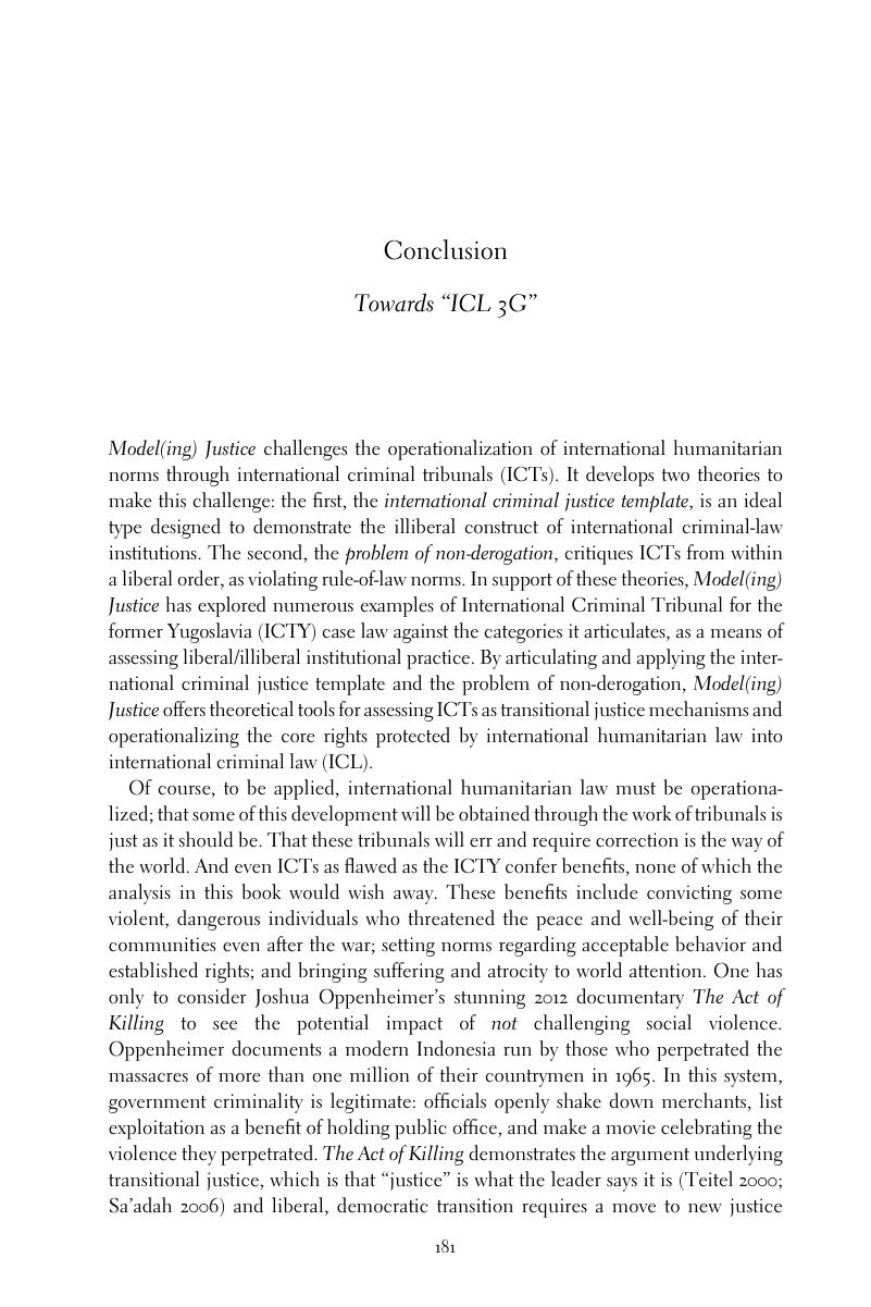 Conclusion - Model(ing) Justice