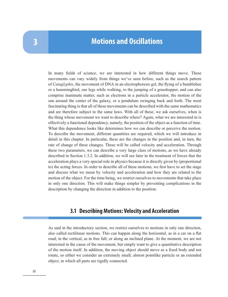 Motions And Oscillations (Chapter 3) - Introductory Physics For ...