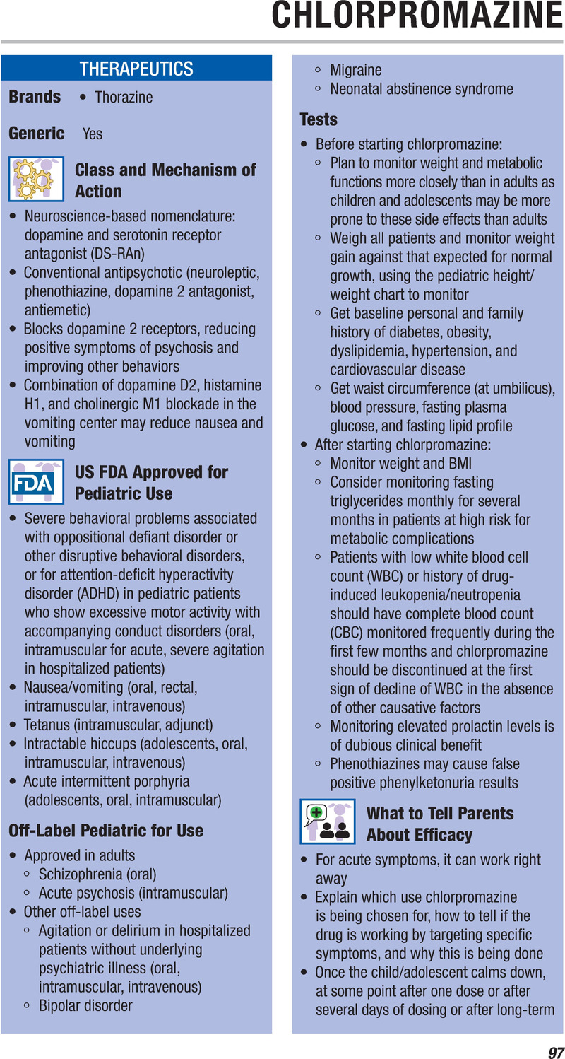 Chlorpromazine - Prescriber's Guide – Children And Adolescents