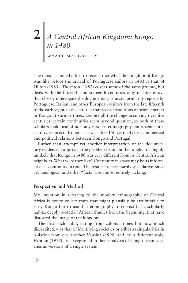 A Central African Kingdom: Kongo in 1480 (Chapter 2) - The Kongo Kingdom