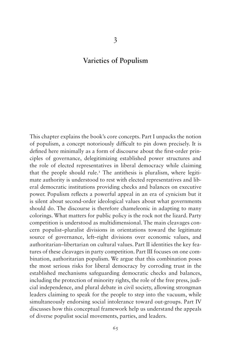 Varieties Of Populism (Chapter 3) - Cultural Backlash