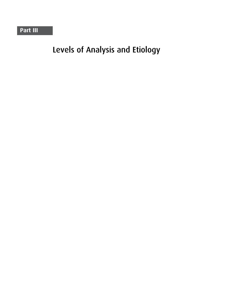 Levels Of Analysis And Etiology (Part III) - The Cambridge Handbook Of ...