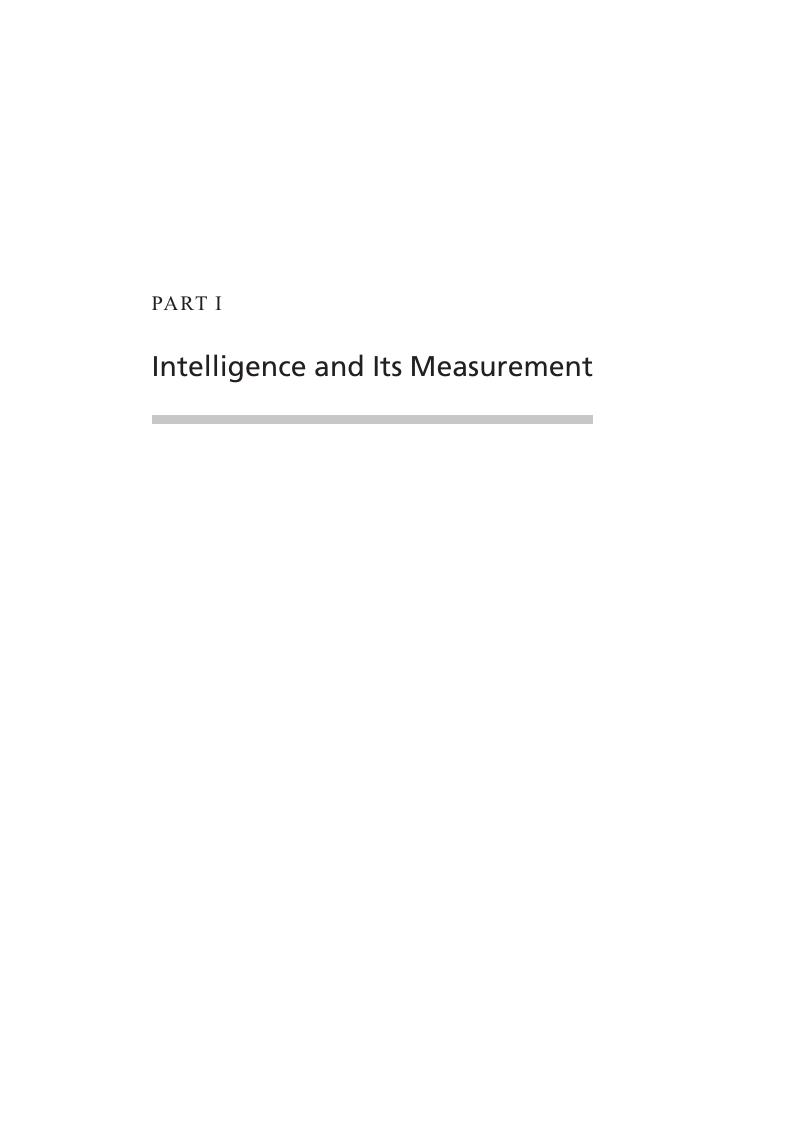 Intelligence And Its Measurement (Part I) - The Cambridge Handbook Of ...