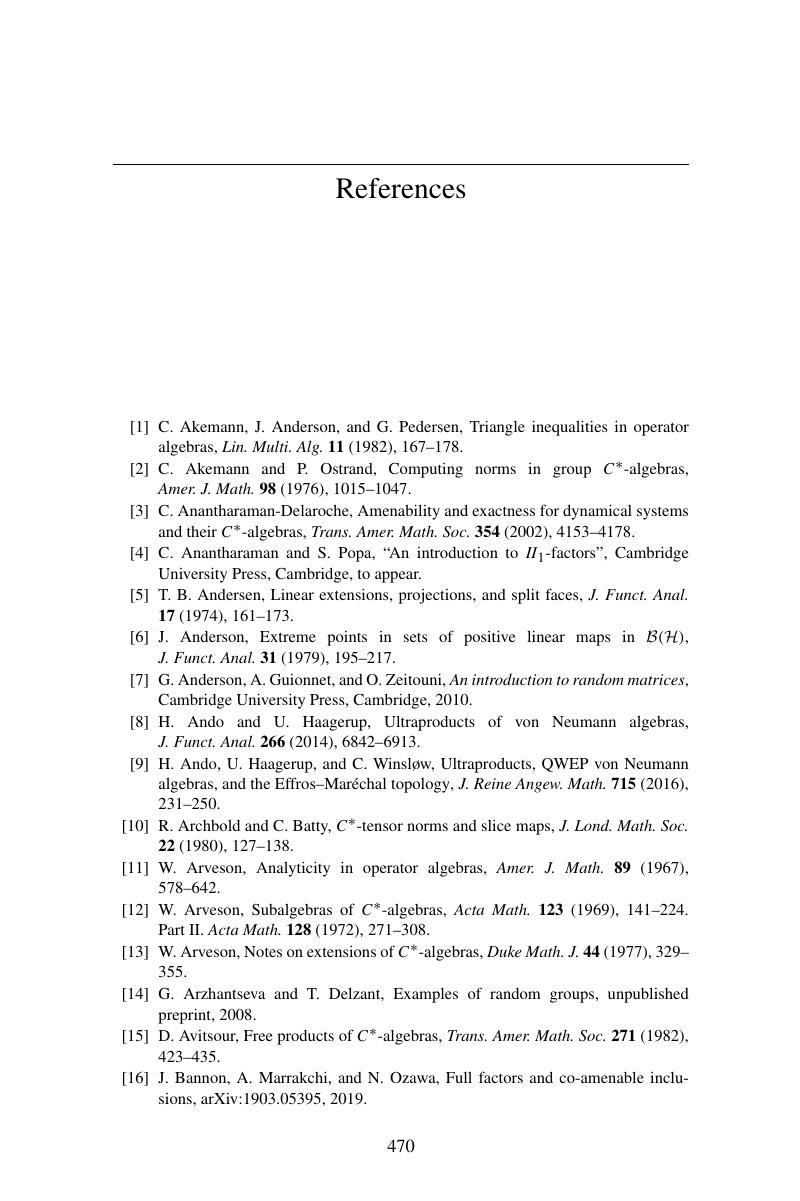 References - Tensor Products of C*-Algebras and Operator Spaces