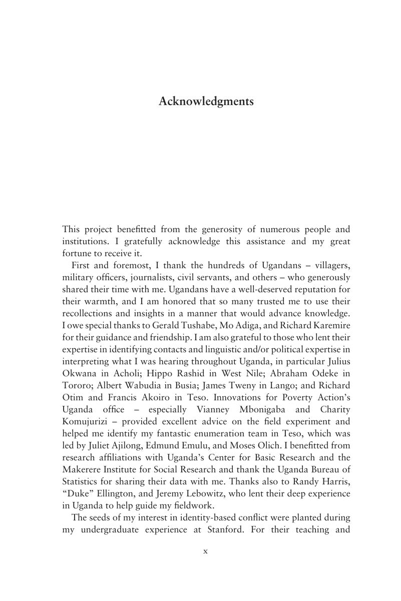 Acknowledgments - How Insurgency Begins