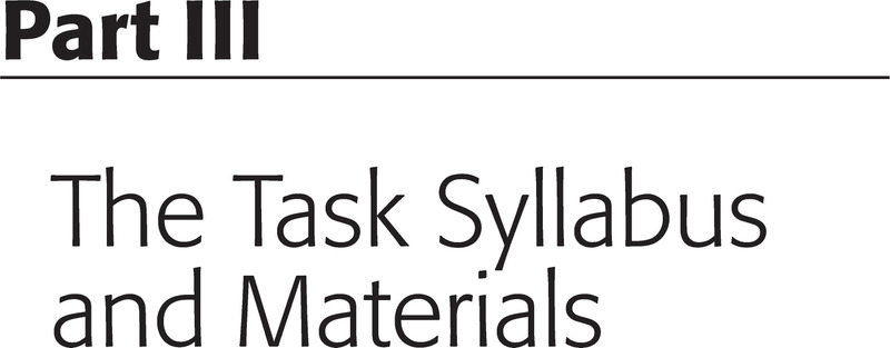 The Task Syllabus And Materials (Part III) - The Cambridge Handbook Of ...