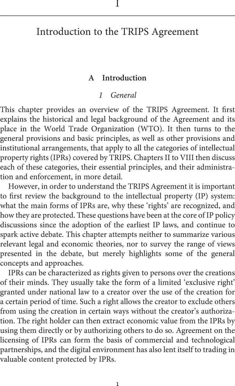 trips agreement conclusion