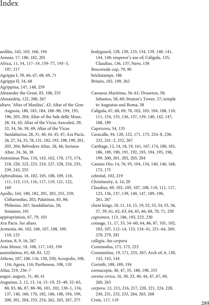 Index - The Social Dynamics of Roman Imperial Imagery