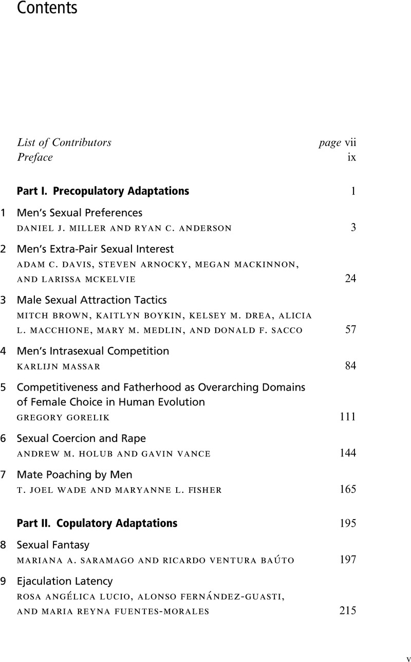 Contents The Cambridge Handbook Of Evolutionary Perspectives On Sexual Psychology 3431