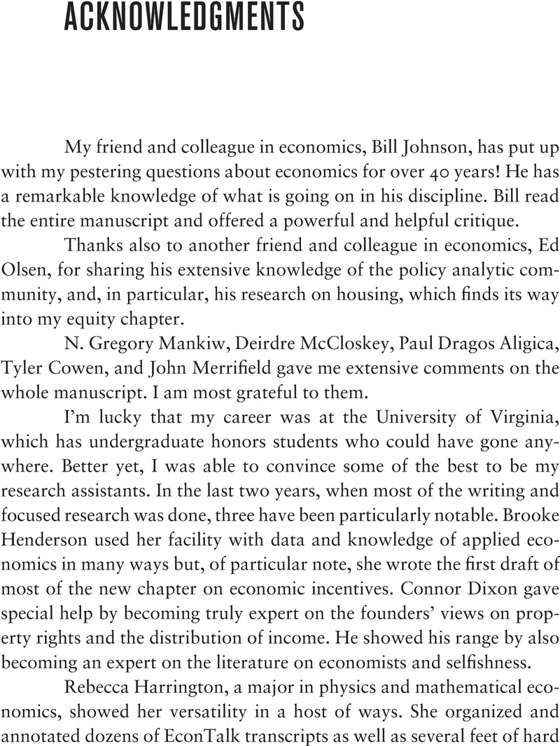 Acknowledgments - The Economist's View Of The World