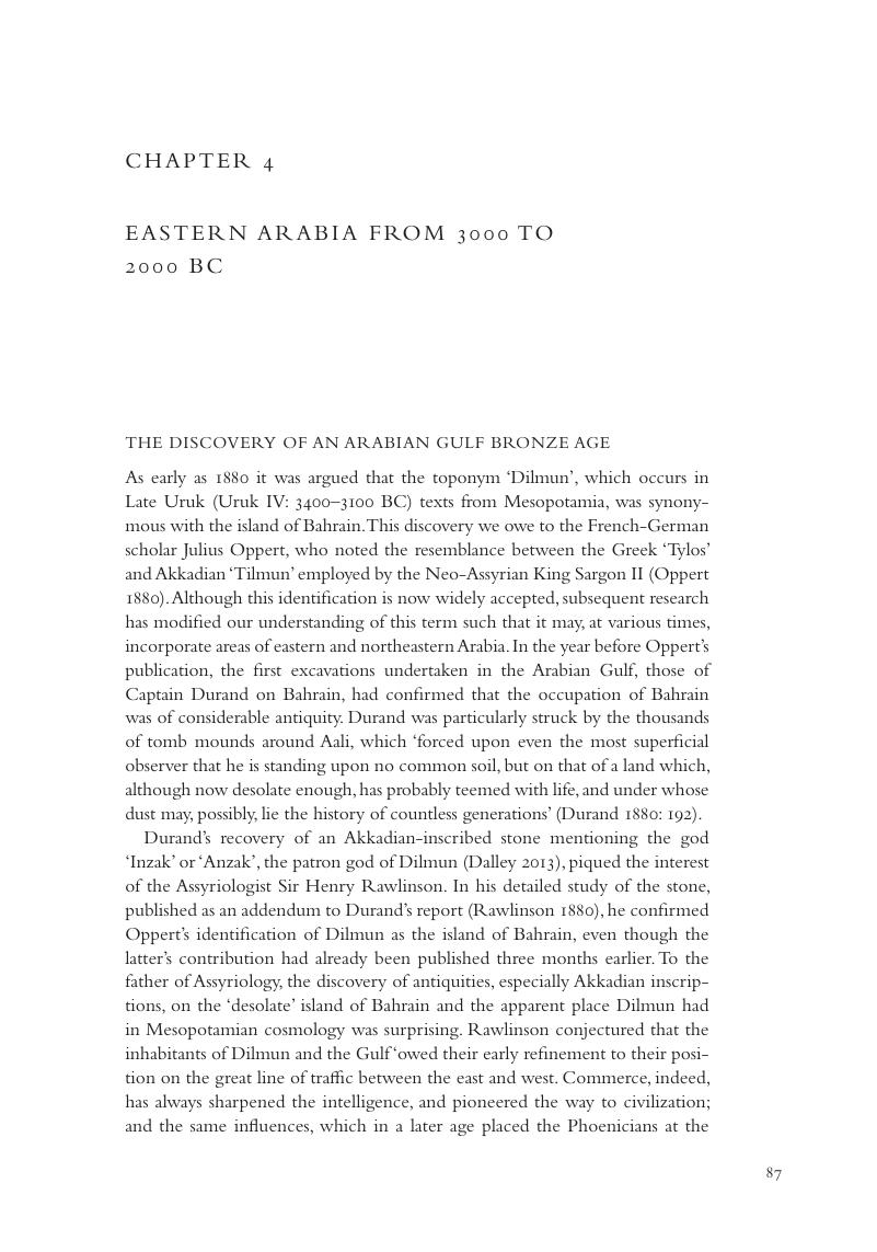 Eastern Arabia From 3000 To 2000 BC (Chapter 4) - The Archaeology Of ...