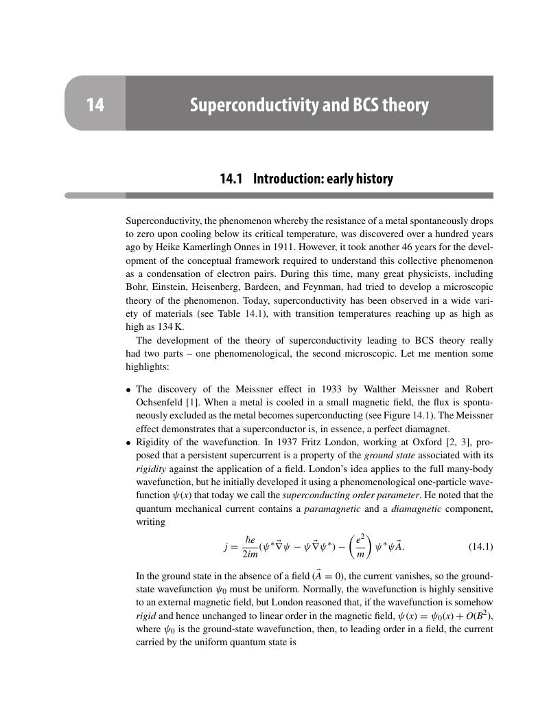 Superconductivity And BCS Theory (Chapter 14) - Introduction To Many ...