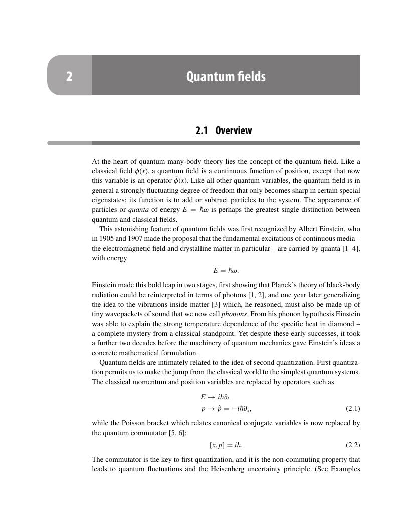 Quantum fields (Chapter 2) - Introduction to Many-Body Physics