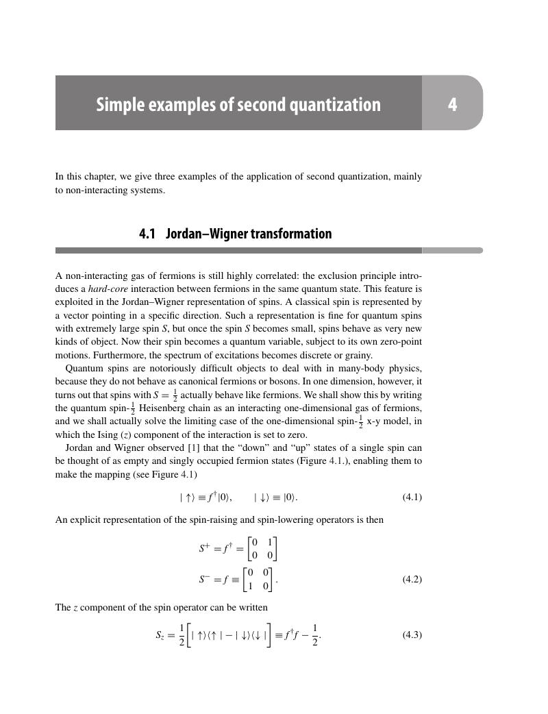 Simple Examples Of Second Quantization Chapter 4 Introduction To Many Body Physics