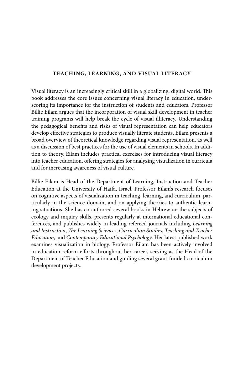 Teaching, Learning, And Visual Literacy - Teaching, Learning, And ...