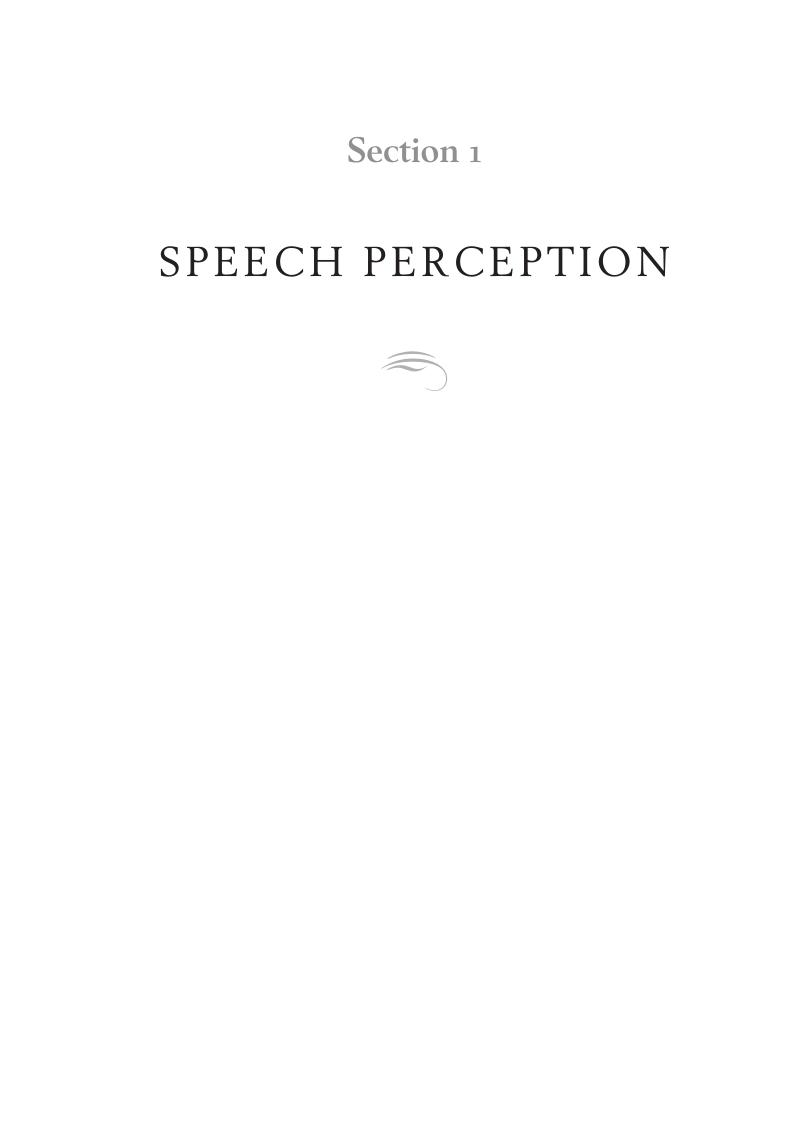 Speech Perception (Section 1) - The Cambridge Handbook Of Psycholinguistics