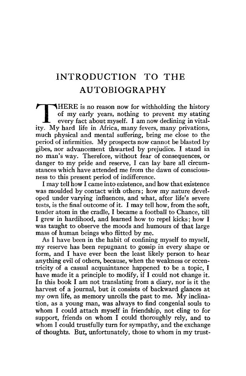 Introduction To The Autobiography The Autobiography Of Sir Henry 