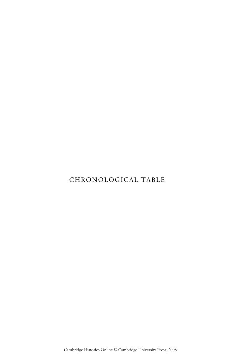 Chronological Table - The Cambridge History Of Greek And Roman Warfare