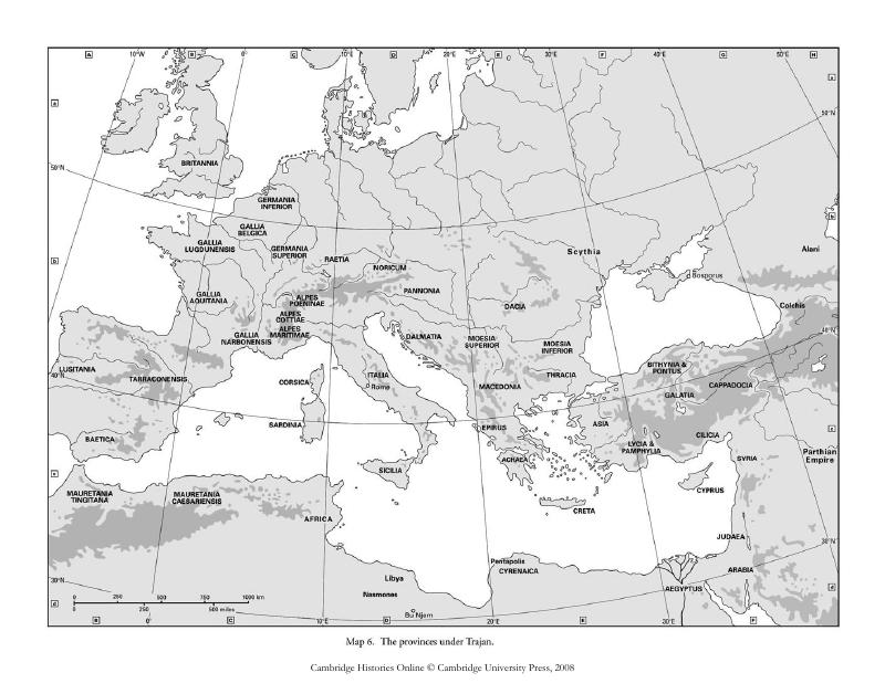 Map 6. The Provinces Under Trajan." - The Cambridge History Of Greek ...