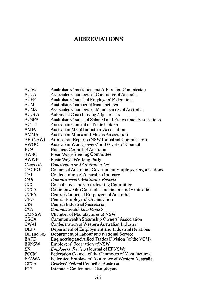 List of abbreviations - Holding the Line