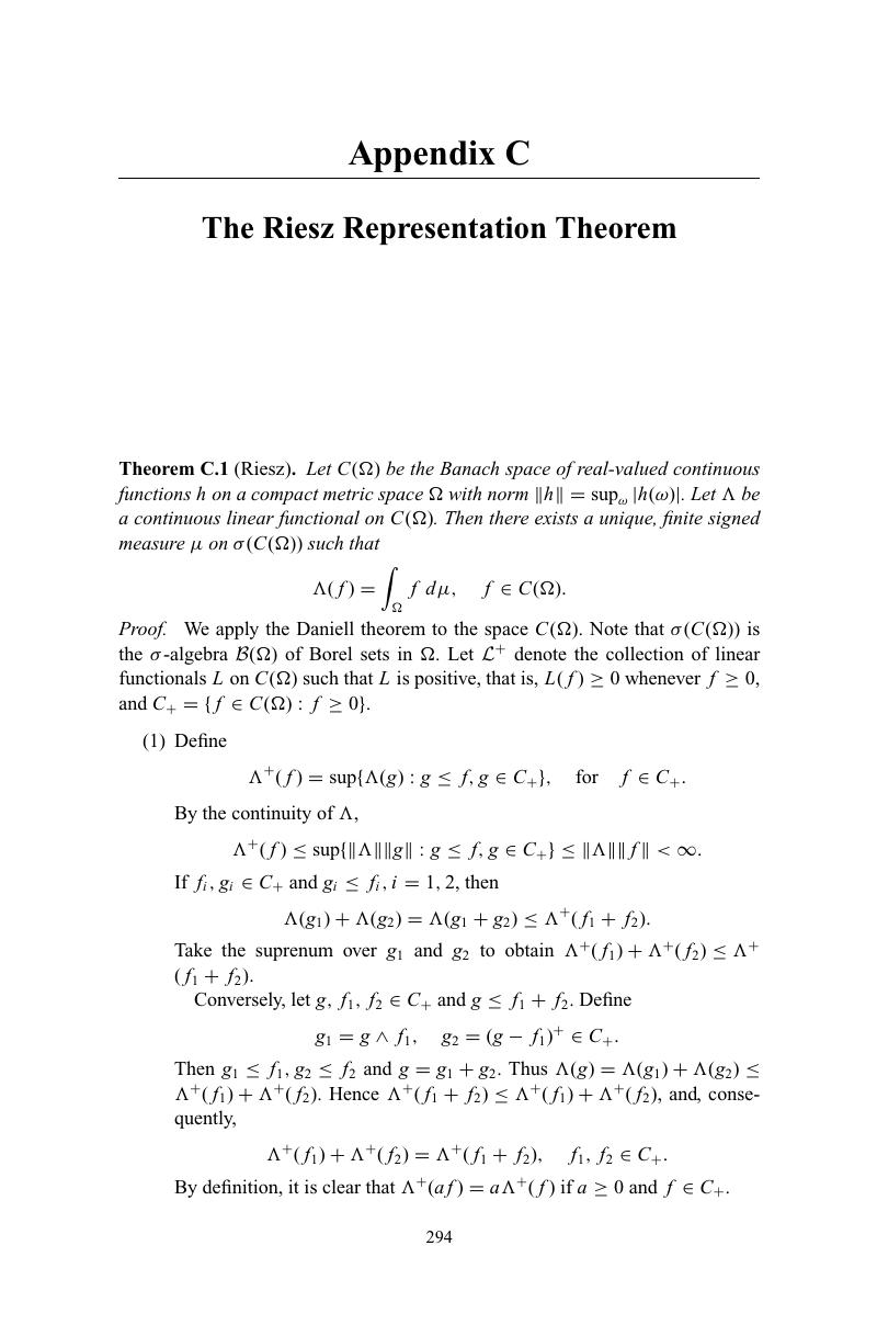 what is riesz representation theorem